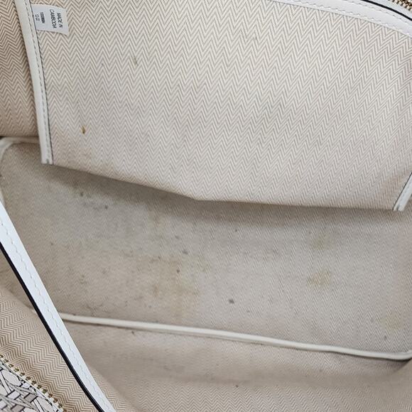 TORY BURCH Ever Ready Zip Tote Ivory Basketweave pattern - Picture 6 of 6